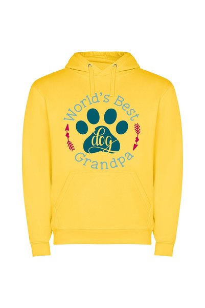iLovePrints Pawsome Grandpaw and Granny Φούτερ με κουκούλα σε χρώμα Κίτρινο