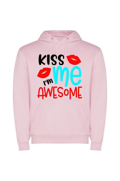 iLovePrints Spellbinding Kiss Me Now Φούτερ με κουκούλα σε χρώμα Ροζ