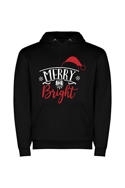 iLovePrints Gleaming Festive Radiance Φούτερ με κουκούλα σε χρώμα Μαύρο