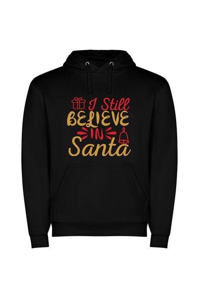 iLovePrints Jingle All the Way Φούτερ με κουκούλα σε χρώμα Μαύρο