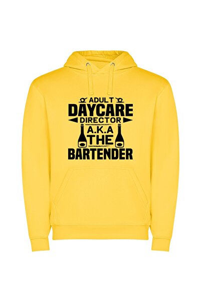 iLovePrints Creative Adult Caretakers Φούτερ με κουκούλα σε χρώμα Κίτρινο