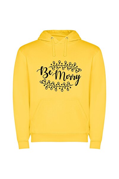 iLovePrints Whimsy in Monochrome Φούτερ με κουκούλα σε χρώμα Κίτρινο