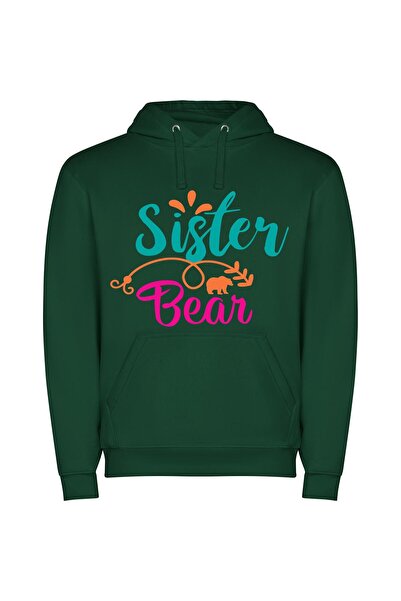 iLovePrints Berenstain's Sister Bear Φούτερ με κουκούλα σε χρώμα Πράσινο