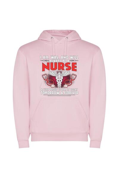 iLovePrints Eternal Nurse Passion Φούτερ με κουκούλα σε χρώμα Ροζ
