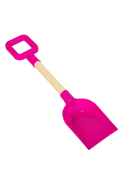 Zâna Casei Jucărie de plajă Lopățică de plastic Fucsia Mâner din lemn 39cm