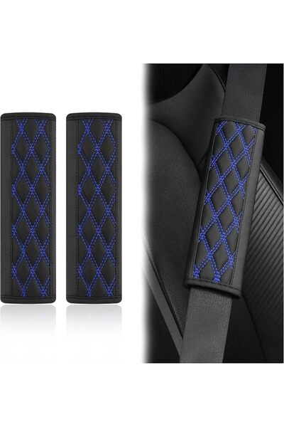 GENERAL 2PCS Car Seat Belt Cover Pads,Leather Seatbelt Covers Protect Shoulde...
