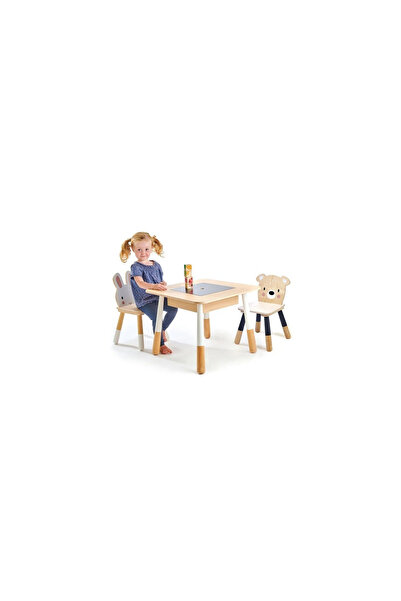 Tender Leaf Toys Masă și două scaune pentru camera copiilor, colecția de mobi...
