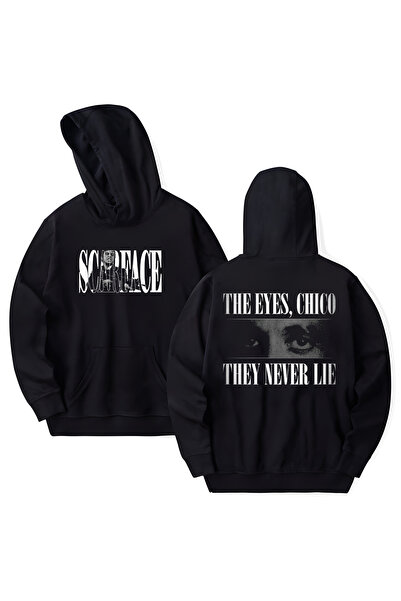 STİL-X Scarface Printed Cotton Long Sleeve 3 Thread Hooded Sweatshirt