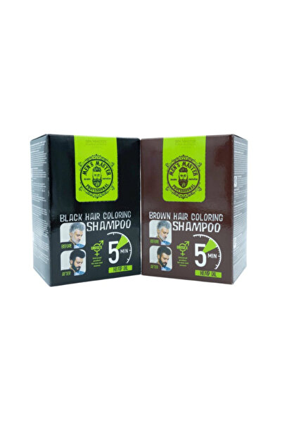 Generic Brand MEN’S MASTER Black Hair Coloring Shampoo 25ml – Σαμπουάν Βαφής ...