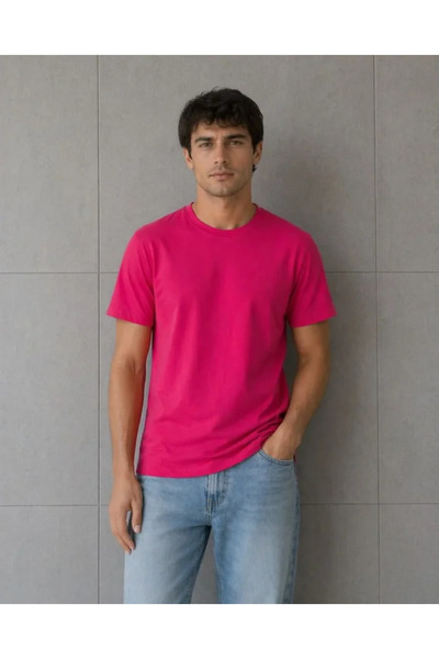 UFC 1985 TOP BRAND Men's Basic Cotton T-Shirt Crew Neck Solid Color Regular F...