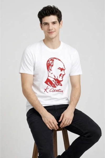 UFC 1985 TOP BRAND Men's Ataturk Printed T-Shirt Short Sleeve Crew Neck T-Shi...