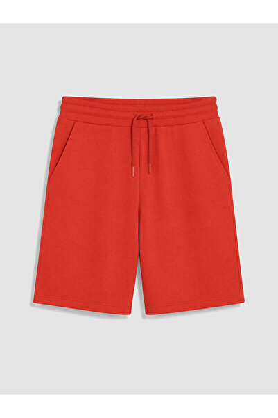 LC Waikiki Red Women's Shorts with Elastic Waistband
