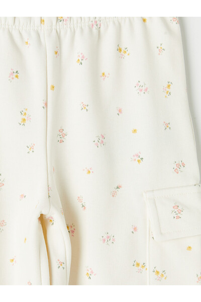 LC Waikiki Floral cargo pocket girls' sweatpants