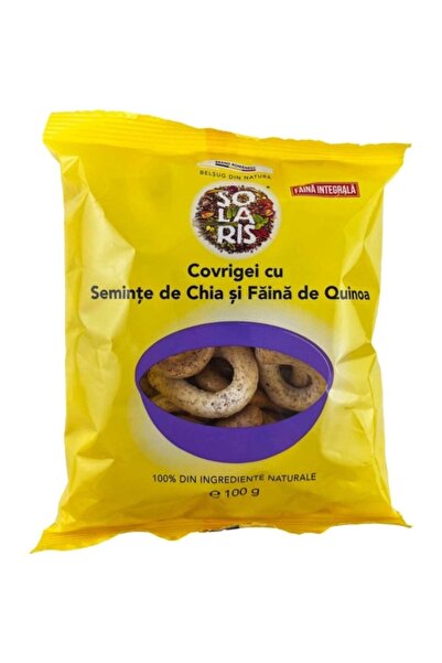 Solaris Plant Covrigei integrali cu chia, quinoa si rozmarin, fara aditivi, f...