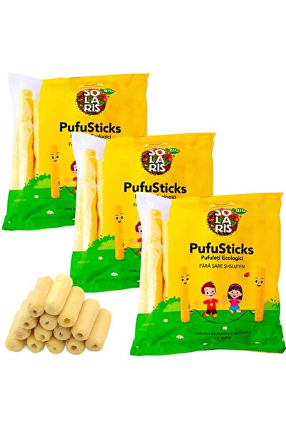 Solaris Plant Set 3 Pufuleti din porumb nemodificat genetic PufuSticks fara s...