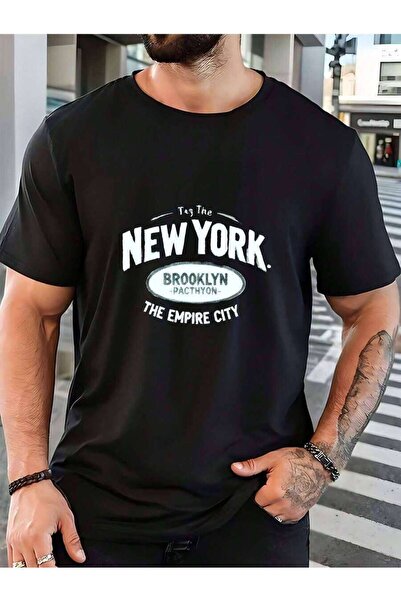 135 تي شيرت مطبوع عليه NY Brooklyn Empire City بوزن 180 جرام، هدية للعائلة وا...