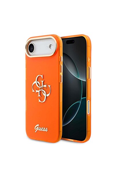 Guess Case compatible with iPhone 17 Air, polycarbonate, White - Orange