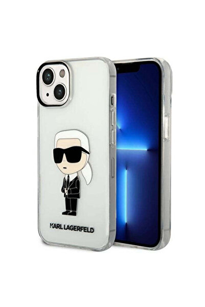Karl Lagerfeld Husă pentru iPhone 14 Plus, Carcasă rigidă transparentă (KLHCP...
