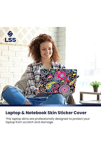 LSS غطاء حماية للابتوب مقاس 15 و15.6 بوصة بنمط رملي مع قلب أحمر ملون لأجهزة H...