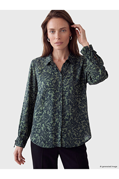 LC Waikiki Green Patterned Women's Shirt