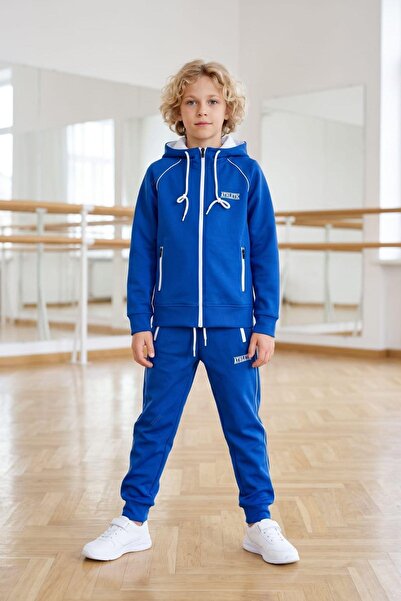 Pina Kids Boy's Scuba Atheletic Raglan Sleeve Hooded Diving Fabric Tracksuit ...