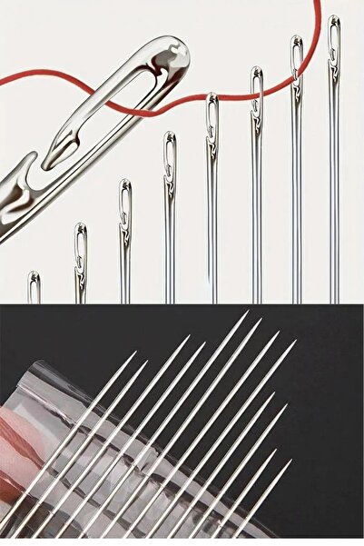 sanal trend Pachet de 2 set de 12 ace de cusut inteligente pentru cusut, brod...