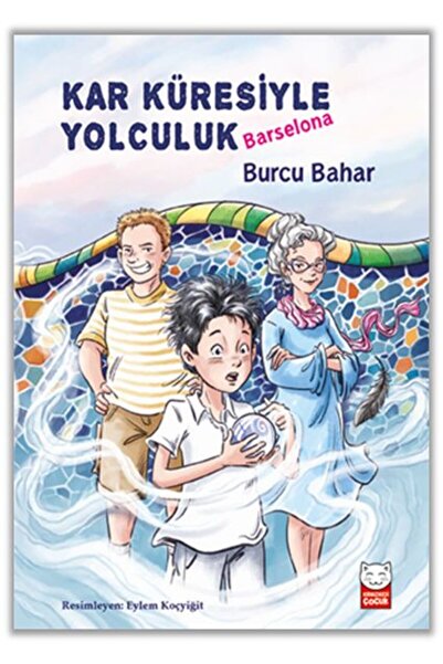 Kırmızı Kedi Çocuk Kar Küresiyle Yolculuk - Barselona