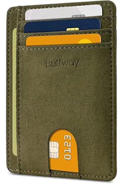 Buffway Mens RFID Blocking Slim Bifold Wallet Minimalist Leather Small Wallet...