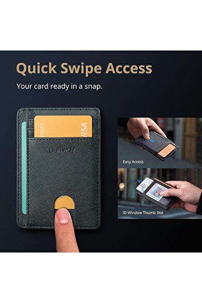 Buffway Mens RFID Blocking Slim Bifold Wallet Minimalist Leather Small Wallet...