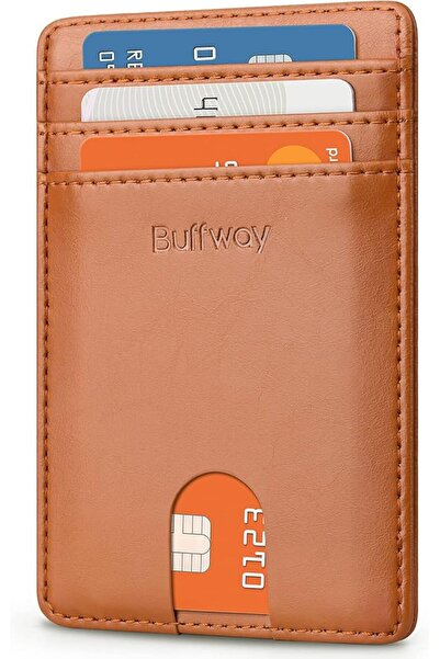 Buffway Mens RFID Blocking Slim Bifold Wallet Minimalist Leather Small Wallet...