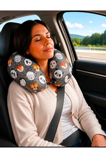 Pillow&bed Visco hafızalı sünger seyehat boyun yastığı uçak araç ve otobüs için