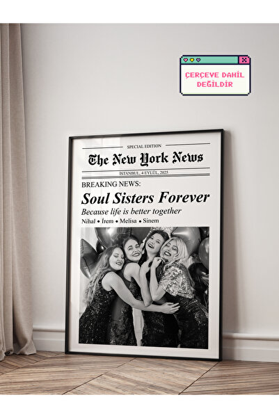 esnipix Kişiye Özel Gazete Poster | Newspaper Style Fotoğraflı Duvar Posteri ...