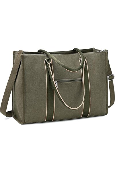 BTOOP Laptop Tote Bag for Women Work 15.6 inch Canvas Shoulder Bags Computer ...