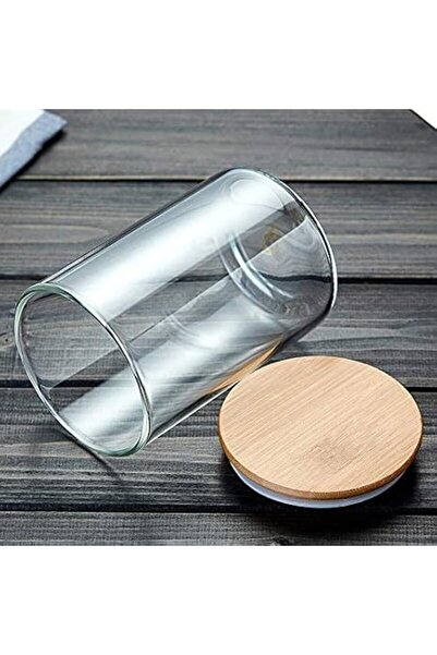 1Chase Glass Storage Jars with Bamboo Lids, Air Tight Kitchen Food Cereal Con...