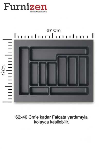 Furnizen Furniture Accessories 67*49 cm Çekmece İçi Kaşıklık Organizer ( 62*4...