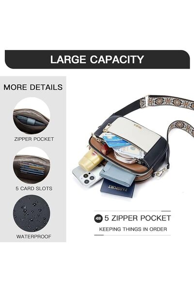 Telena Small Crossbody Bags for Women Vegan Leather Crossbody Purse | with Ad...