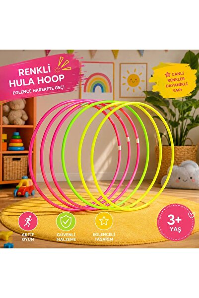 PRIME SPORTS 5’li Renkli Hulahop Çember Seti | Çocuk Hareket ve Denge Oyuncağ...