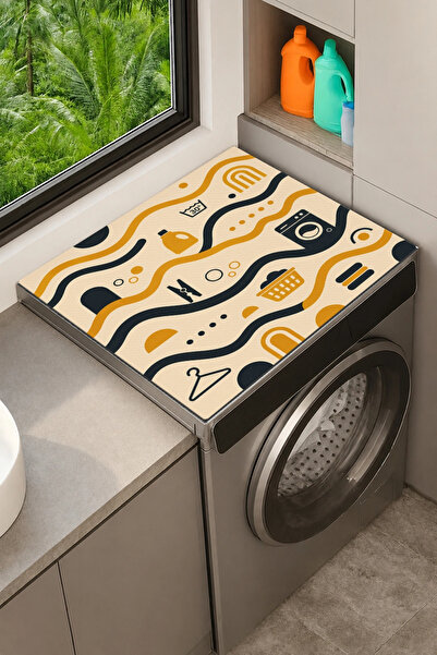 Valerine Life Clothes Dryer Top Organizer Mat Liquid-Proof Cover Wave Cycle