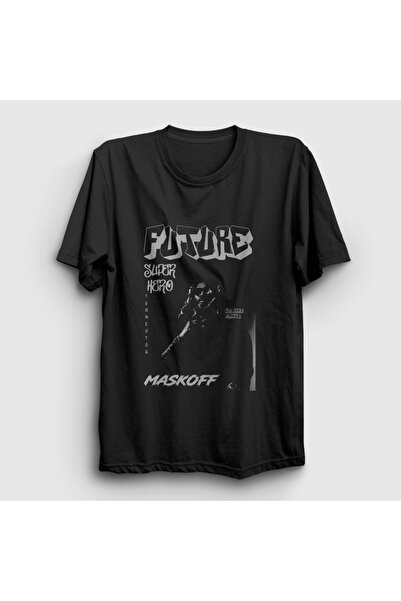 Presmono Unisex crna super herojska majica Future T-Shirt 619045tt