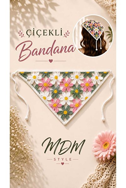 mdm style Pastel Daisy Bandana