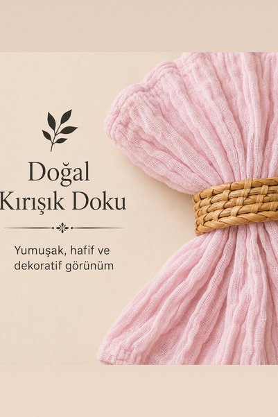 Kitchen Vogue Napkin Holder 6-Piece Bohemian Napkin Set Wedding 100% Cotton Crinkled Textured Engagement Organization Table Napkin