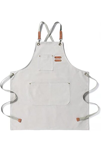 Arabest Kitchen Apron,Cross Back Cotton Canvas Apron with Adjustable 61" Stra...