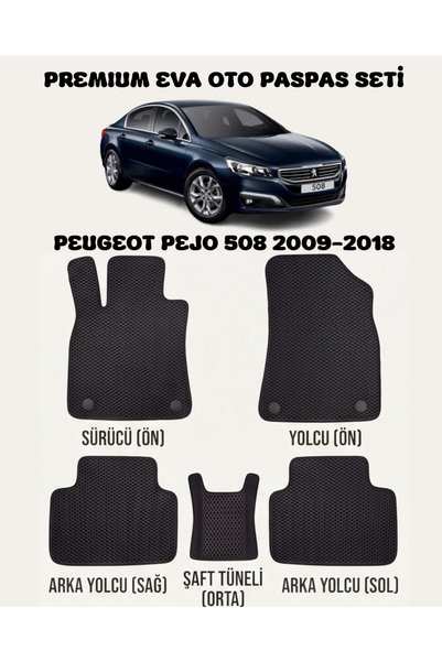 8D OTO PASPASI PEUGEOT PEJO 508 SERİSİ 2009 - 2018 ARACA ÖZEL PREMİUM EVA PAS...