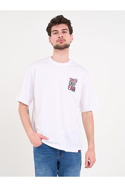 Lee Cooper - Tricou barbat cu maneca scurta si imprimeu grafic