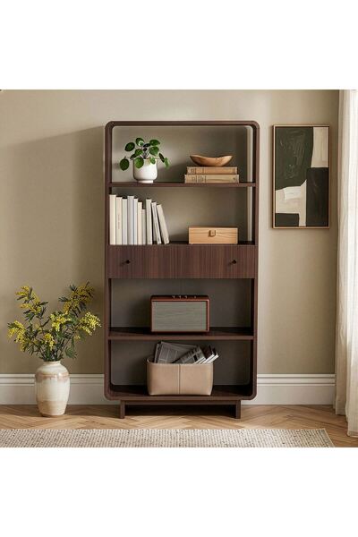 Rani Mobilya Rani Home Kitaplık Milano Ceviz 78 Cm HC-5750