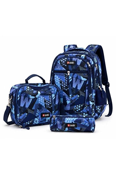 nuzki 3-in-1 School Bag Set with Backpack, Insulated Lunch Bag & Pencil Case ...