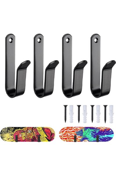 STARSTAR Skateboard Snowboard Wall Mount 4-Piece Set Metal 3mm Thickness Sing...
