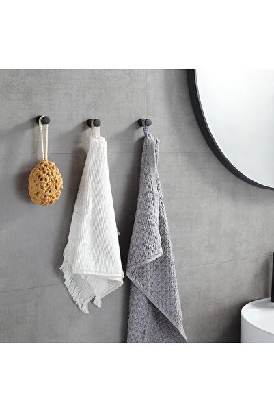 STARSTAR Five heavy-duty brass adhesive wall hooks for bathrooms, kitchens, w...