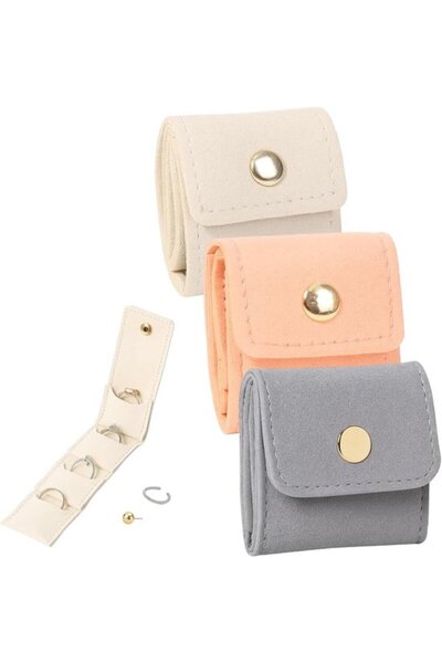 Morvena Picks Set mini cutie de bijuterii de călătorie din trei piese din pie...