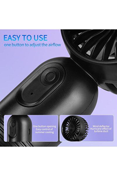 Morvena Picks 【Pachet de 3 mini ventilatoare portabile】Ventilatoare portabile...